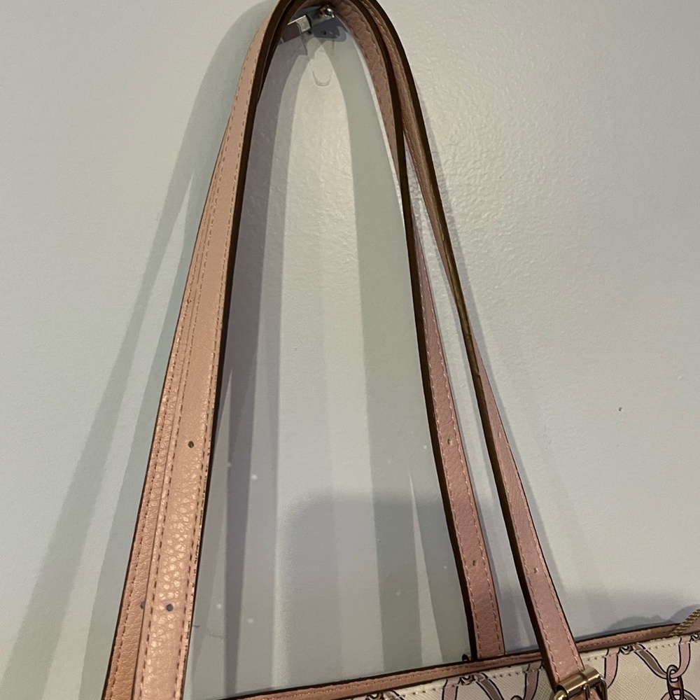 Anne Klein tote bag purse pink white gold clean - Picture 4 of 13